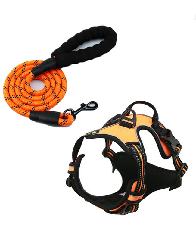 Easy Control Handle Reflective Vest Dog Harnesses with Breathable Comfortable Mesh 15 reflective vest dog harnesses 5