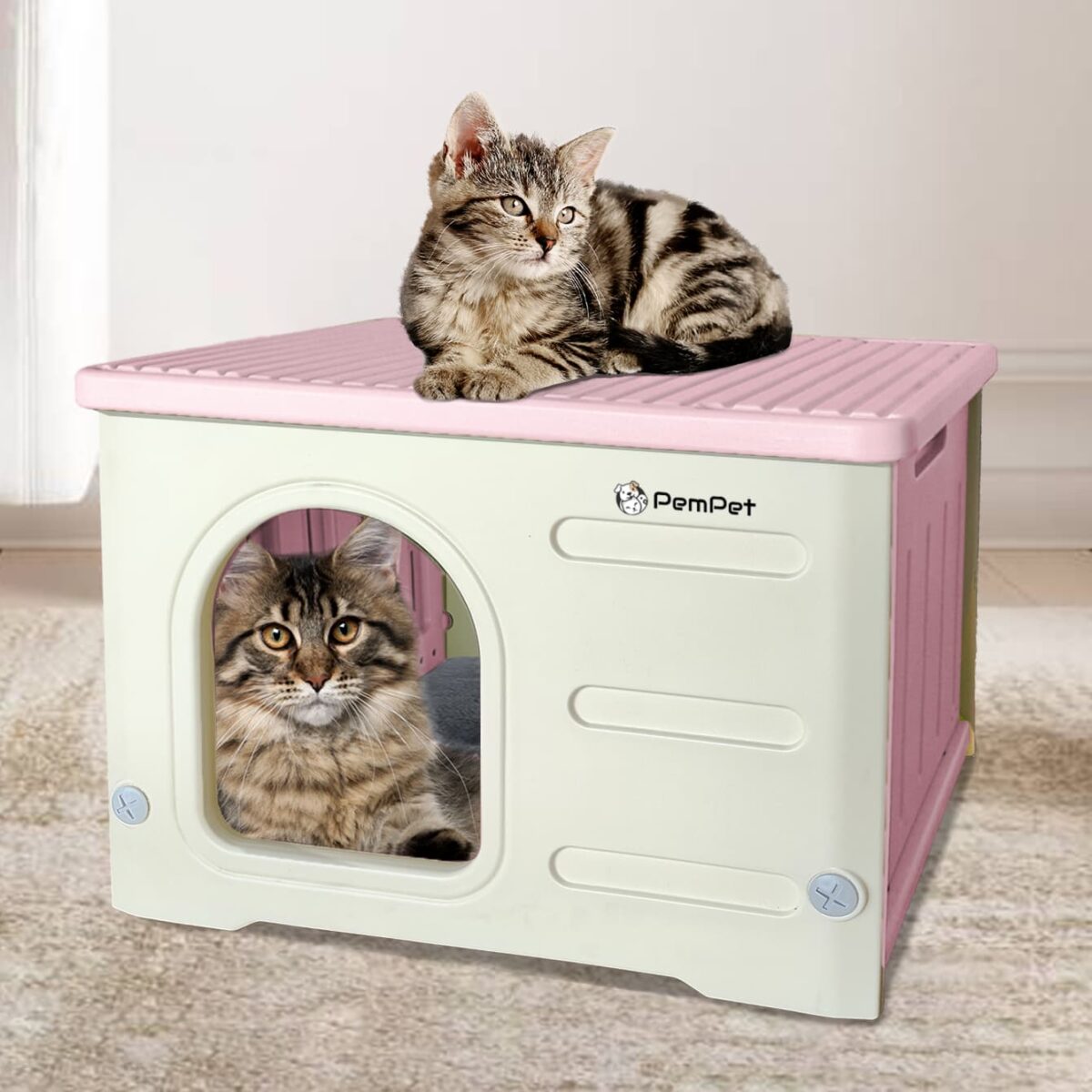 Waterproof Cat House for Outdoor Indoor Plastic Small Pet Shelter - Image 10