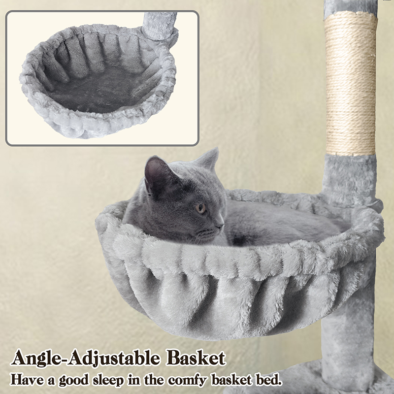 70' Cat Tree Tower With Cat Condons Scratcher And Perchs 37 70in cat tree 1