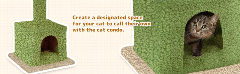 96-108 inch Adjustable Height Floor to Ceiling Cat Tree with Cat Condo and Scratching Post 35 Floor to Ceiling Cat Tree 2