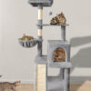 57' Multi-Level Cat Tree Furniture With Perch Cozy Cat Tower Cat Condo and Scratching Post 27 Multi Level Cat Tree 19