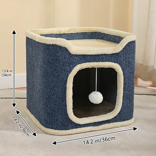 Multi-Layer Cat House Indoor Cat Climbing Tree Condo Cave with Furry Ball 41 cat cando 1