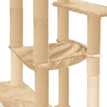 7-Tier Floor to Ceiling Cat Tower Double Column Cat Tree with Scratching Posts 32 2 POSTS cat tree 1