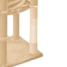7-Tier Floor to Ceiling Cat Tower Double Column Cat Tree with Scratching Posts 33 2post