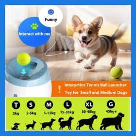 Automatic Ball Thrower Tennis Ball Shooter Launcher For Small and Medium Dogs 30 Automatic Ball Launcher 11