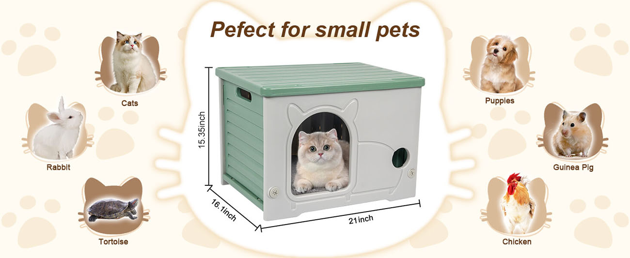 Indoor Outdoor Plastic Cat House 2