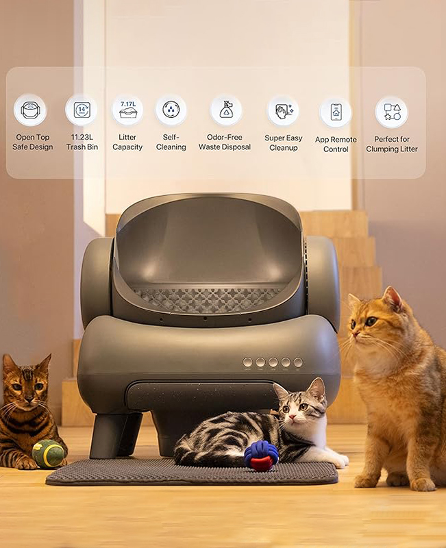Automatic Cat Litter Box Open-Top Self Cleaning with APP Control 27 Automatic Cat Litter Box 2